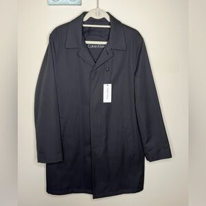 Calvin Klein Mens Rain Coat Size 40R Black New